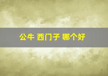 公牛 西门子 哪个好